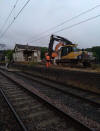Demolition of The Pullman, Widmerpool, is being carried out