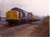 Class 37 on pan test train at Old Dalby